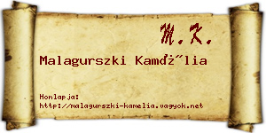 Malagurszki Kamélia névjegykártya